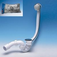 MRB2CВ-PB Трап д/ванны 1 1/2х.40/50 автоперелив поворот.головка метал.