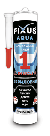 Клей Монтажный Аква-100 280мл Фиксус прозрачный/12