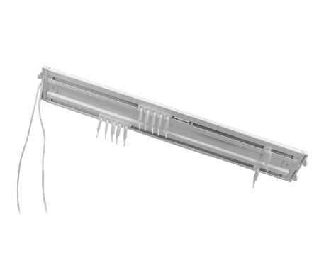 Карниз 2-х полосный алюм. с управлением Katal 2 в сборе, 2,4 м, арт.242420240