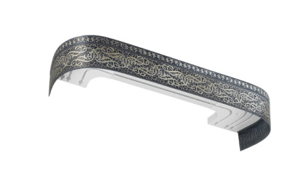 Карниз ПВХ с блендой Прима графит с поворотом 3-х ряд. 3,0м ЛЕ-ГРАНД 