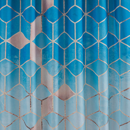 Штора д/ванны Санакс 180х180 с рисунком голубые КУБЫ/01-89