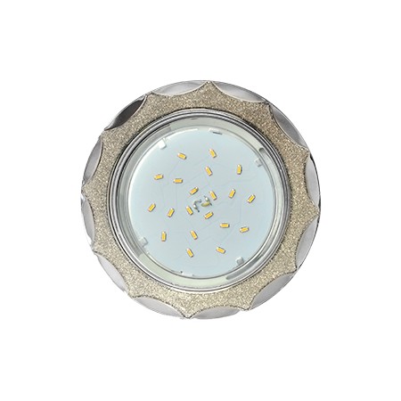 Светильник Ecola H4 DL3902 Звезда под Стеклом Серебр. блеск/хром 38х106 FS53STECB GX53