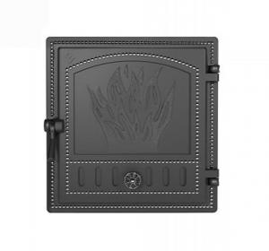 Дверка ВЕЗУВИЙ каминная 281 Антрацит посадочный размер, мм 305x355