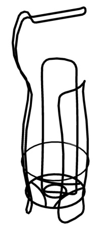 Органайзер д/туалетной бумаги напольный 170х600 ПП Черный муар П0001293