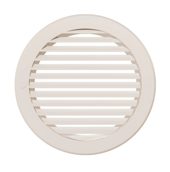 Решетка вент. круглая наруж. 12РКН D150 Ivory  /с фланцем D125