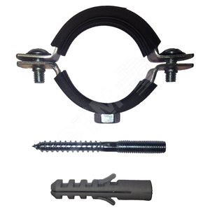 Хомут мет. шпилька-шуруп,дюб,гайка (М10) 159-168 (6")