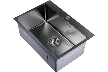Мойка настольная MixLine PRO 3,0мм 65х45 глубина 22см + сифон ЧЕРНЫЙ ГРАФИТ НАНО 552937