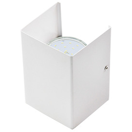Ecola GX53-N52 св-к настенный бра прямоугольный белый 2*GX53 100х140х90 (1 из цв. уп.п2 FWN52FECB **