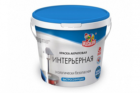 Краска ВД  интерьерная (1.0кг/0,63л) OLECOLOR (6)    