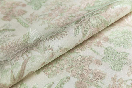 КМ6203 Обои KERAMA MARAZZI  виниловые Оазис мотив, бежевый, зелёный 1,06х10м (4)