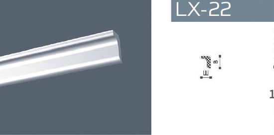 Плинтус LX- 22 20х25мм 2м (140)