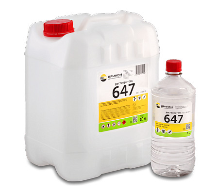Растворитель 647 ПЭТ 1л/0,74кг АРИКОН (15)