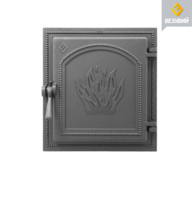 Дверка ВЕЗУВИЙ каминная 271 Антрацит  посадочный размер, мм 280x250