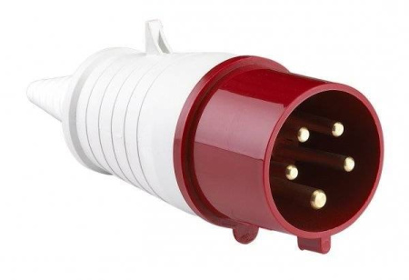 Силовая вилка 16А 3Р+N+Е 380В IP44 PSR 02-016-5  ИЭК переносная 