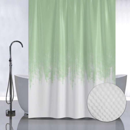 Штора д/ванны Санакс 180х180 ПЕРЕХОД САЛАТОВЫЙ/05-05