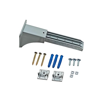 Кронштейн ПВХ, 25 см, 1 компл. серый арт.240449