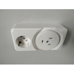 Розетка откр. уст. 2-ая  с/з IP20 БРА32-016 