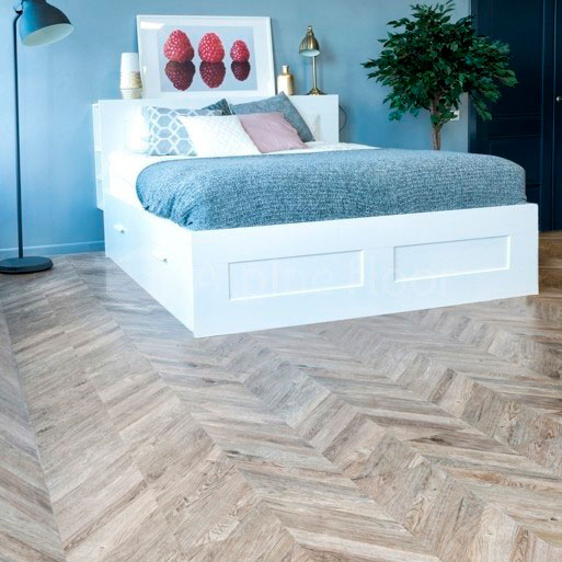 Кварц-винил.плитка Alpine Flo Easy Line ECO3-25 Французская Елочка 4V/43кл 1219мм*184*3мм (3,345 м2)