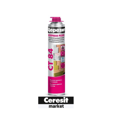 Клей-пена ЦЕРЕЗИТ полиуретановая СТ84 800мл для пенополистирола