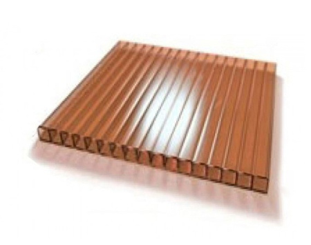 Поликарбонат 12000х2100х 8  БРОНЗА (ЯНТАРНЫЙ) Berolux Юг-ойл- пласт