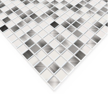 Панель ПВХ 0,3 самоклеящаяся серия "Эффект" мозаика "Сатин" 474*474***