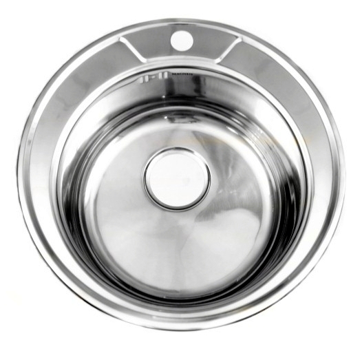 Мойка врезная FABIA 0,6мм  D51, 180мм + сифон с переливом 510