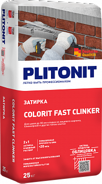 Затирка PLITONIT COLORIT Fast Clinker белый  25 кг 