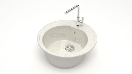 Z003Q07 Мойка Черая круглая D51 ХЛОПОК (GM11)