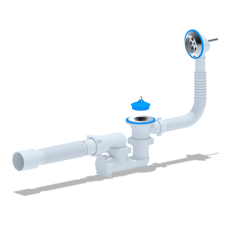 C6255 Сифон д/ванны с г/т 40х50 регулируемый  