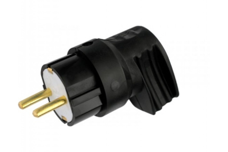 Эл. вилка каучук с з/к угловая 16 А, IP44 В16-416/ (24) SQ0612-0004