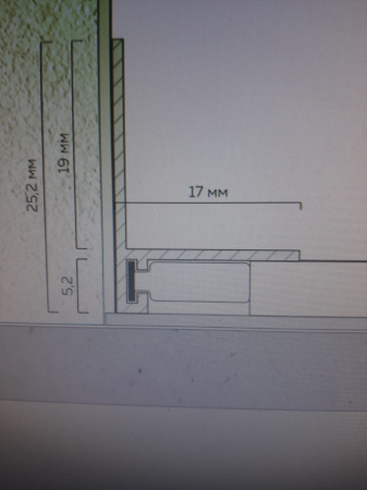 Профиль ЛП 20 Белый мат.(2м) (6пружинок на 2п.м в компл.) (микроплинтус L)
