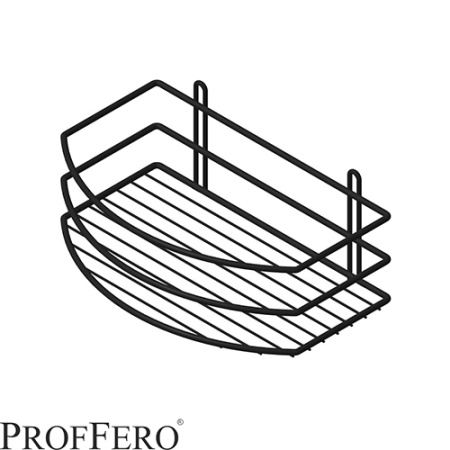 Полка прямая 1 ярус овал ПП Черный муар П0002025