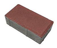 Плиты тротуарные Прямоугольник 100*200*40 красная (1 поддон 19,44/1750кг)  Зенит Черноземье