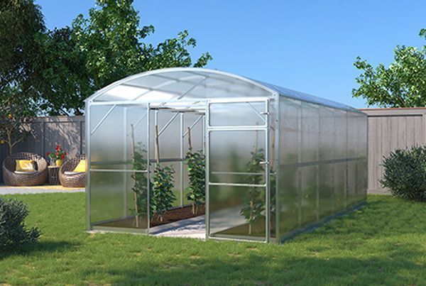 Теплица "Прима-3 (2022)" 3м*2,4м*4м оцин. труба шаг 0,67м