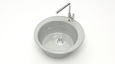 Z030Q10 Мойка Виктори круглая D48 СВЕТЛО-СЕРАЯ