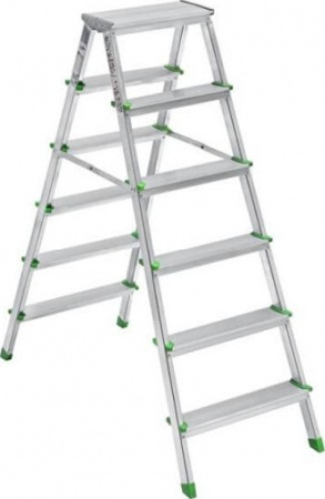 3106 Стремянка алюминевая двусторонняя 6+6 