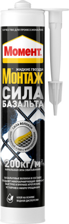 Клей Момент Монтаж Сила Базальта 400г Светло-серый (12)