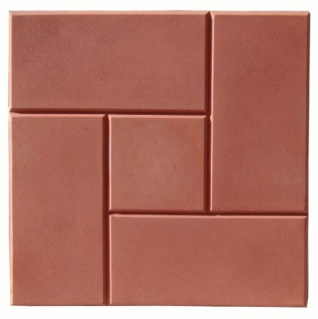 Плитка цем.-песч. Калифорния новая5  300*300*50 красная (11шт/м2)
