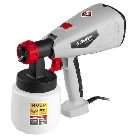 КПЭ-500 Краскопульт эл., краскоперенос 0-800мл/мин, 0,8л, 500Вт ЗУБР