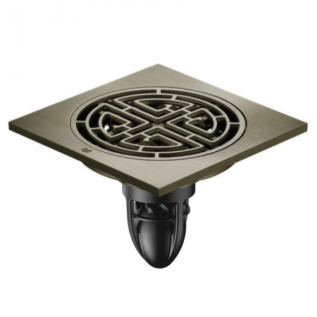 Трап MAGdrain CC 07 Q50-Q 100х100, магнитный клапан, латунь, полированная бронза