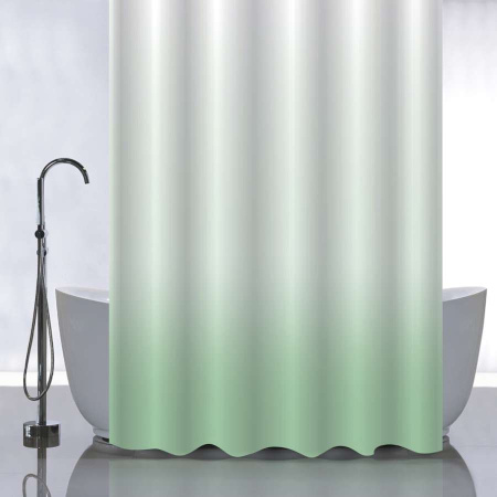 Штора д/ванны Санакс 180х180 с рисунком ПЕРЕХОД САЛАТОВЫЙ/01-105