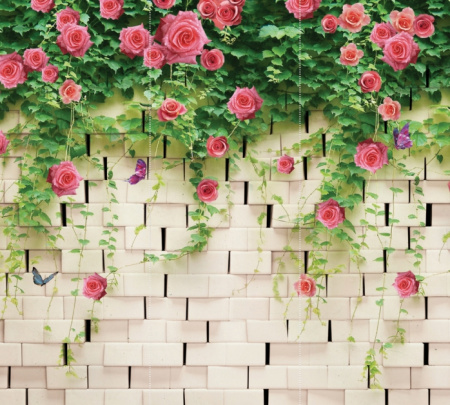 Фотообои MATRIX  Flizzetto Стена в цветах 3*2,7м /м-23212465