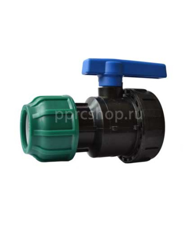 Кран шаровый 40х1 1/4 вн. резьба ПНД