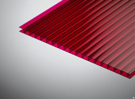 Поликарбонат 12000х2100х 4  ГРАНАТ Sotalux Юг-ойл- пласт