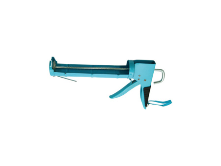 1901003 Пистолет ПРОФИ полукорпусной с зубчатым штоком желт., для герметиков