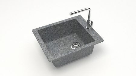 008/Q08 Мойка МАТОВАЯ ТЕМНО-СЕРАЯ Aquadream