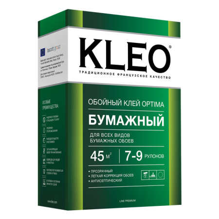 Клей KLEO OPTIMA 7-9 160г/35-45м2 д/бумажных (20)