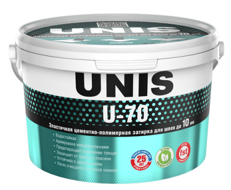 Затирка ЮНИС U-70 антрацит С10 ведро 2 кг (12)