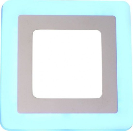 Cветильник светод. квадрат LEEK 16W голуб.свечен.  3/6K LE 061300-0028