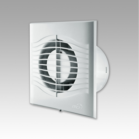 Вентилятор осевой D125 SLIM 5C  белый  (шар/подш) с обр. кл.  ЭраВент*